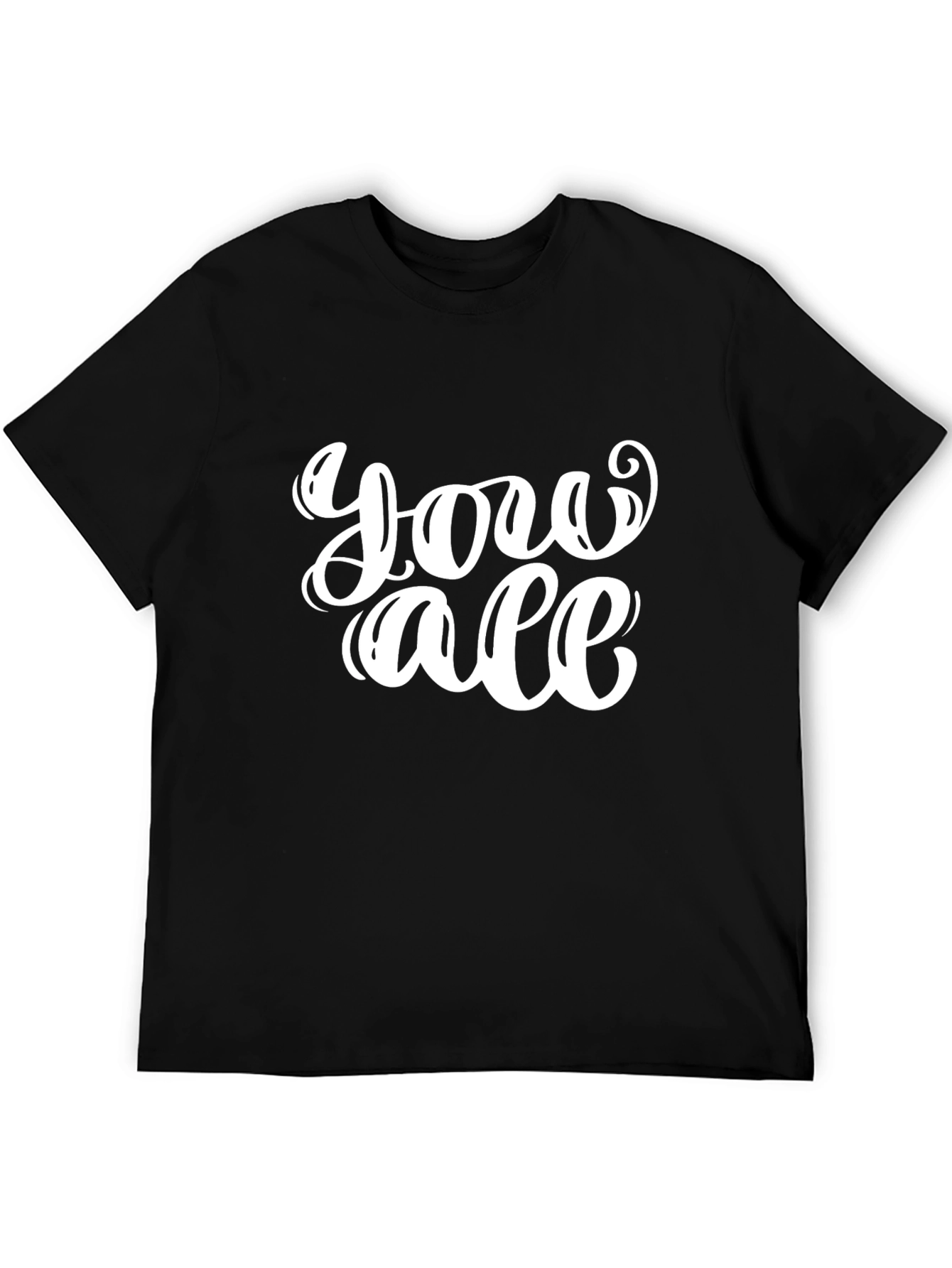 You All Graphic T-Shirt - Casual Black Tee