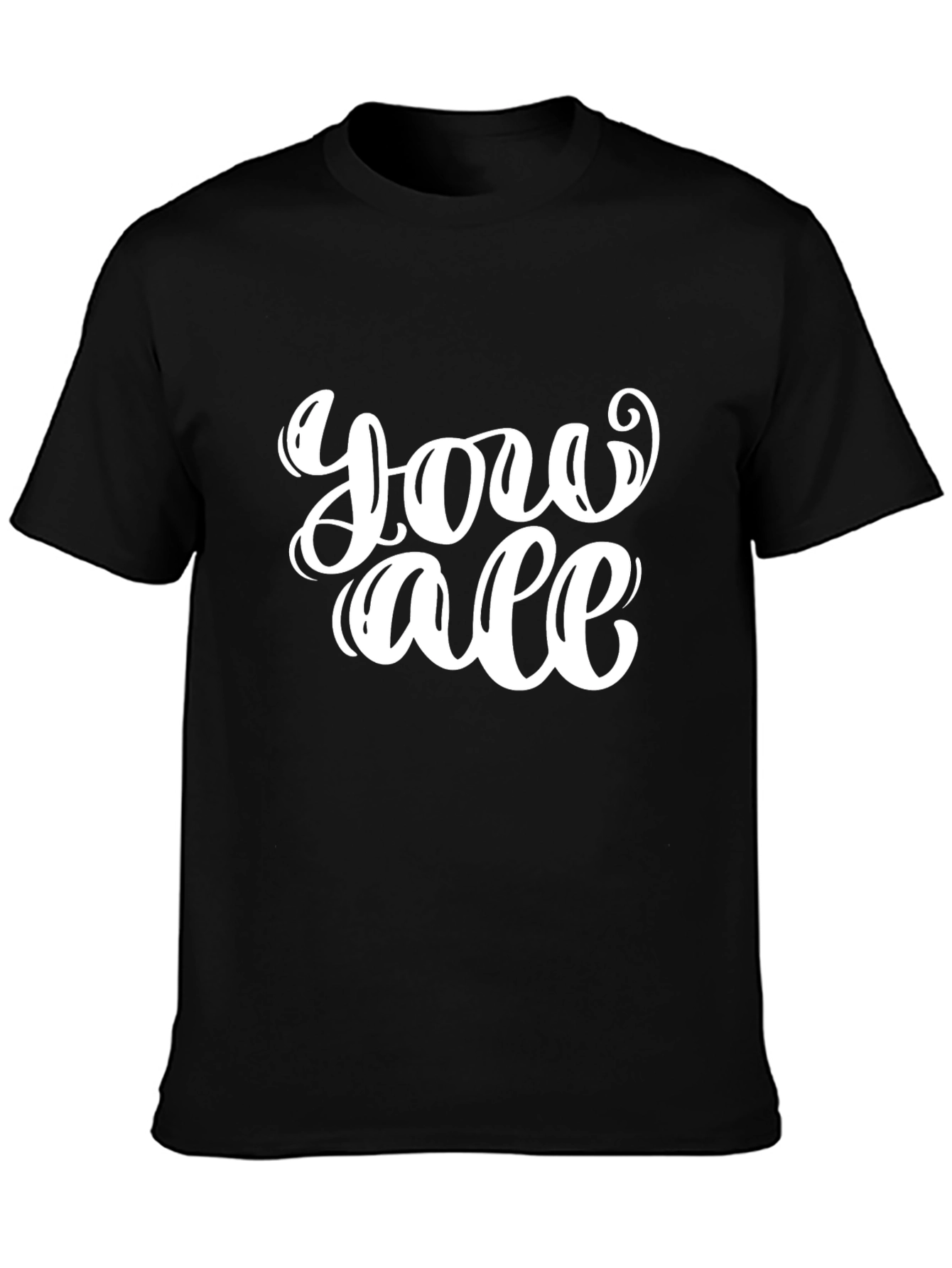 You All Graphic T-Shirt - Casual Black Tee