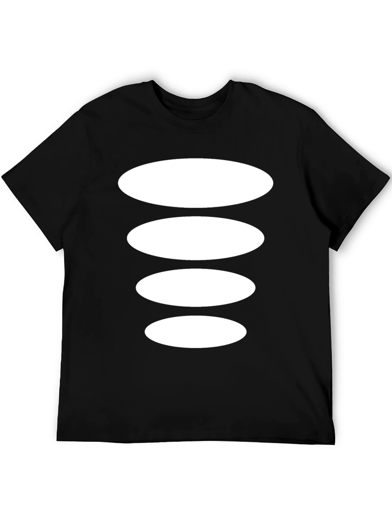 Abstract Ellipse Stack Black Tee