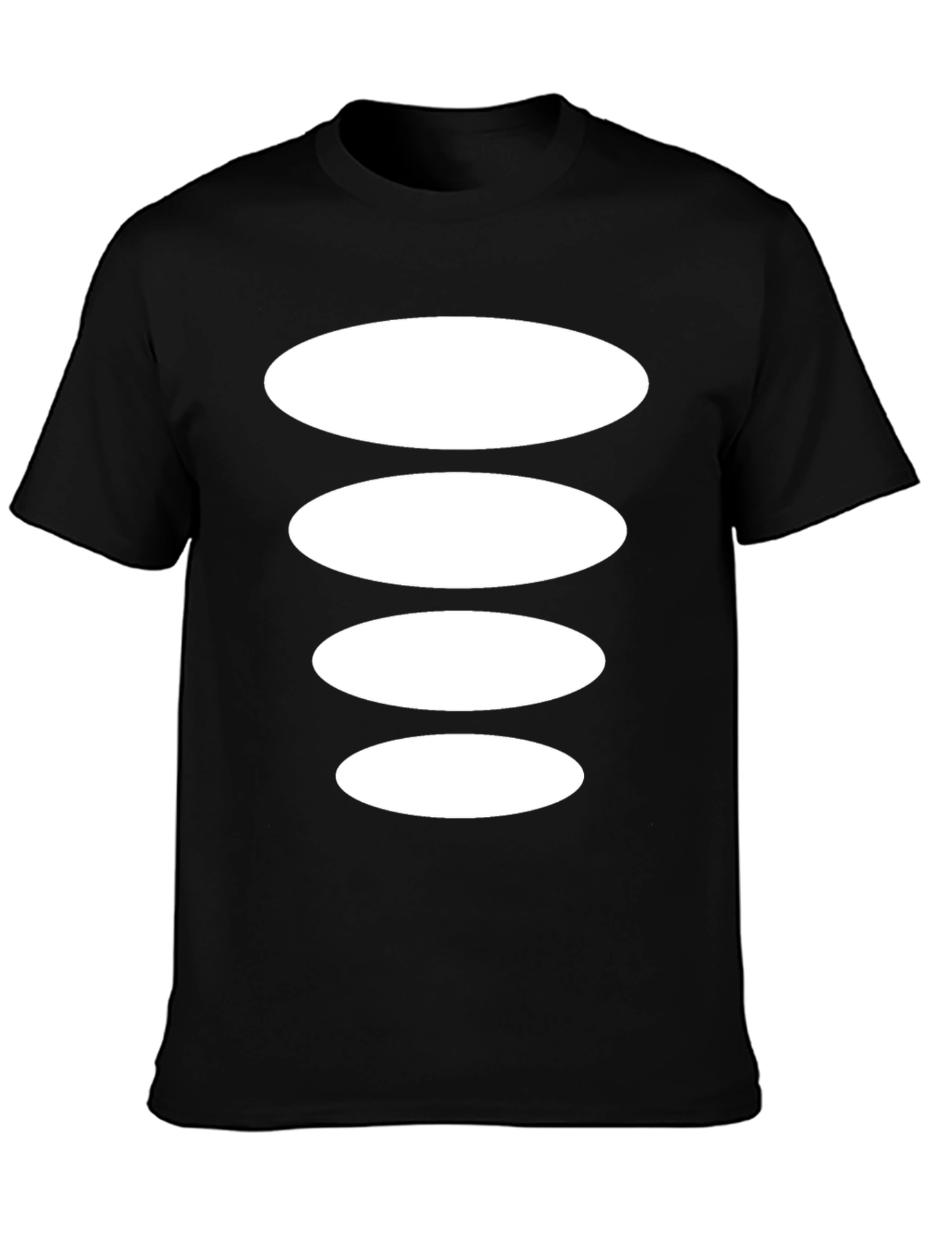 Abstract Ellipse Stack Black Tee