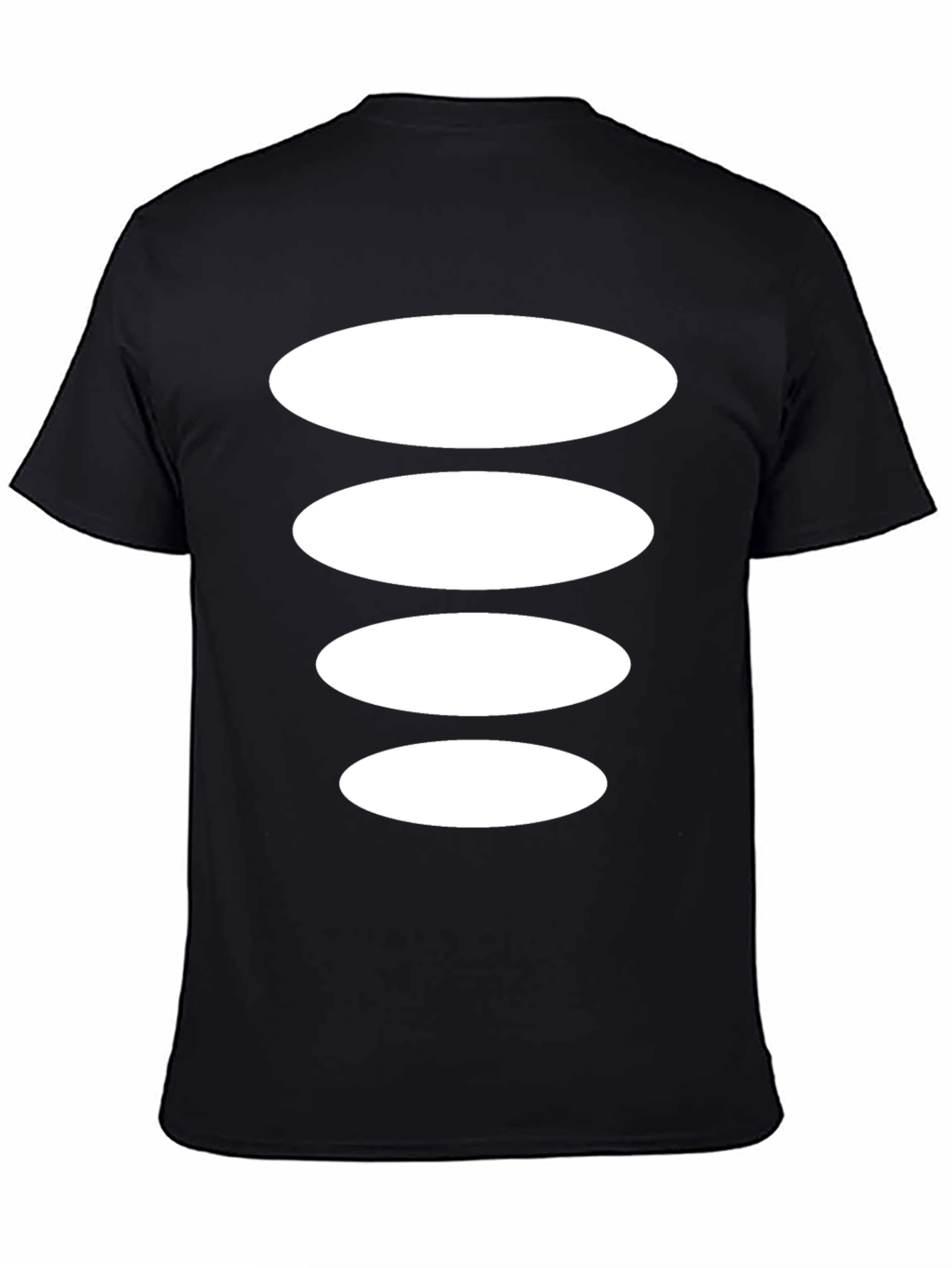 Abstract Ellipse Stack Black Tee