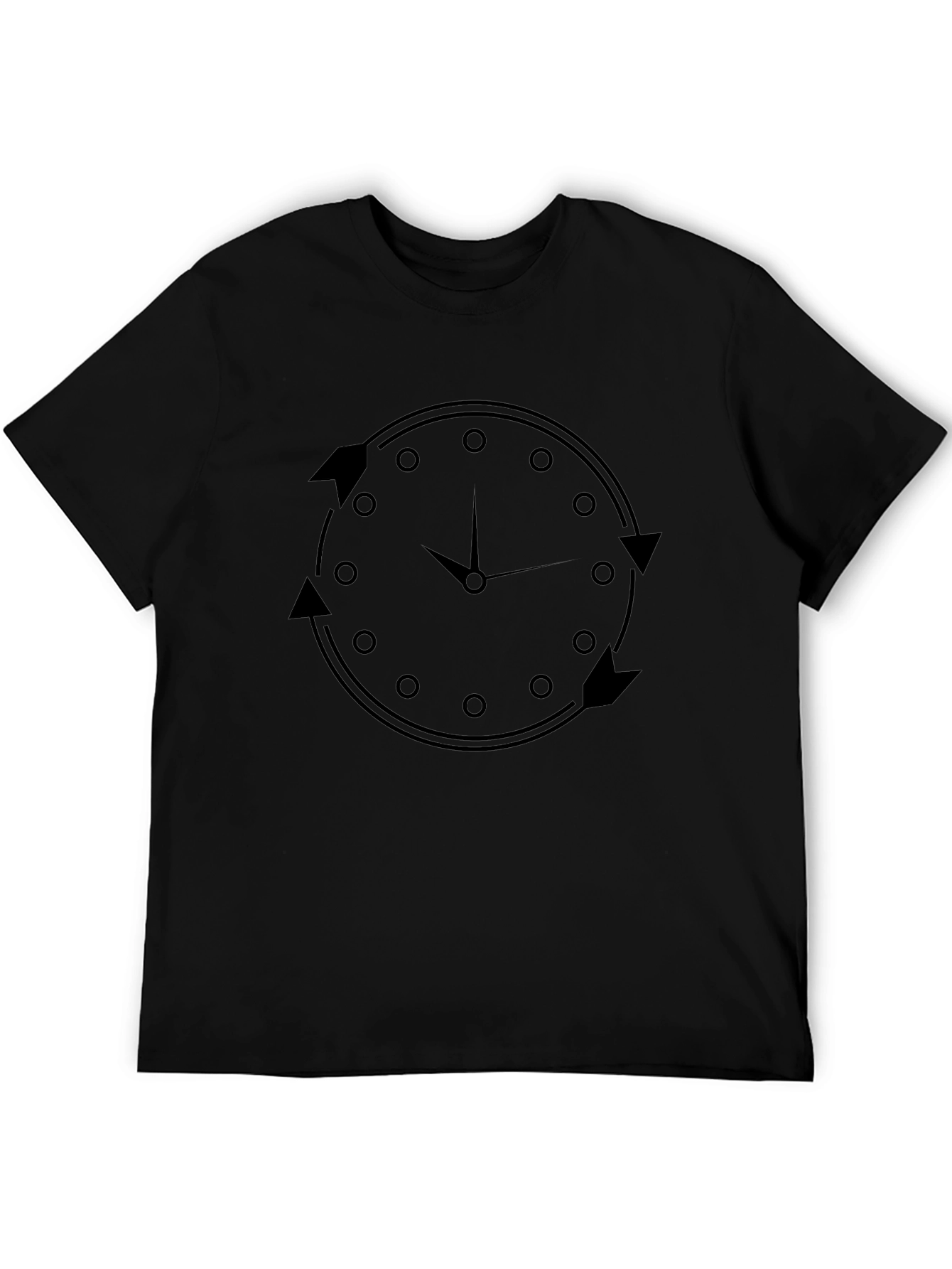 Time Flies Black Graphic Tee