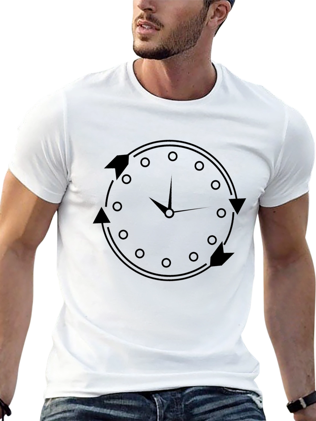 Time Flies Black Graphic Tee