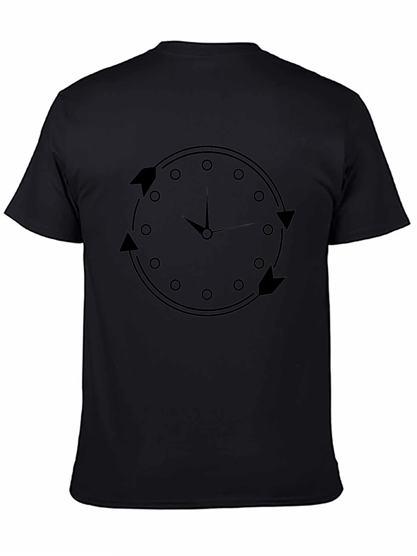 Time Flies Black Graphic Tee