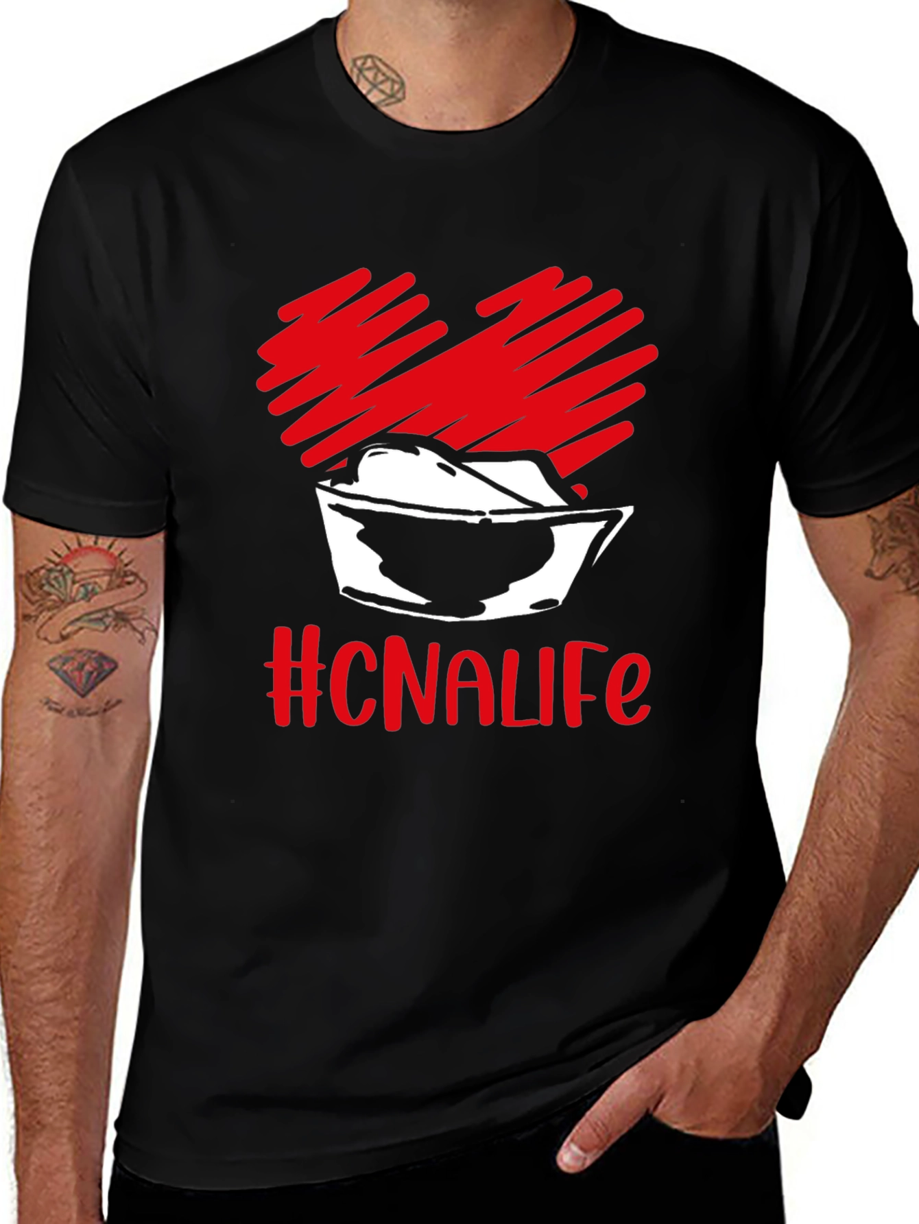 #CNALife Heart Graphic Tee - Certified Nursing Assistant Pride