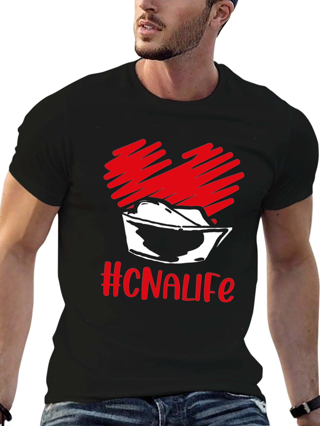 #CNALife Heart Graphic Tee - Certified Nursing Assistant Pride