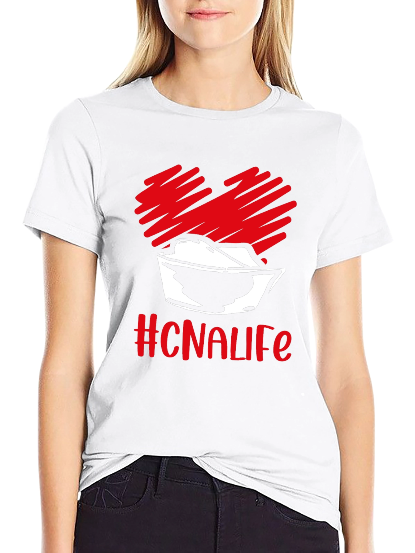 #CNALife Heart Graphic Tee - Certified Nursing Assistant Pride