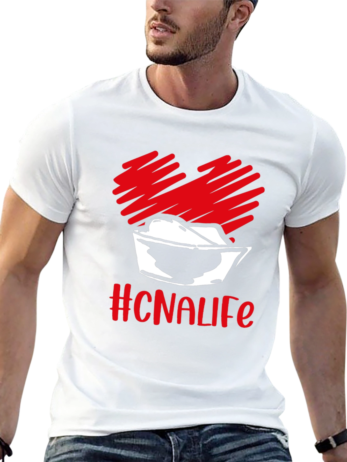 #CNALife Heart Graphic Tee - Certified Nursing Assistant Pride