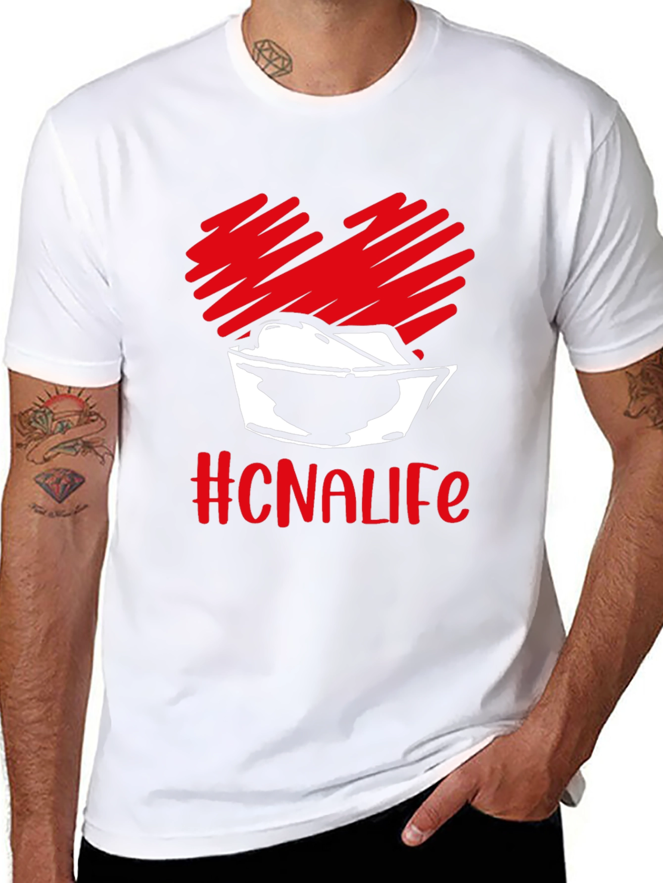 #CNALife Heart Graphic Tee - Certified Nursing Assistant Pride