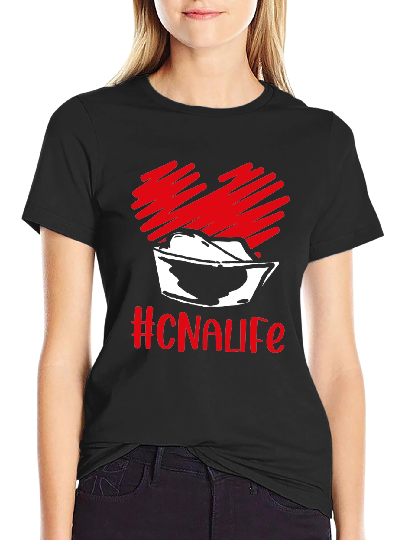 #CNALife Heart Graphic Tee - Certified Nursing Assistant Pride