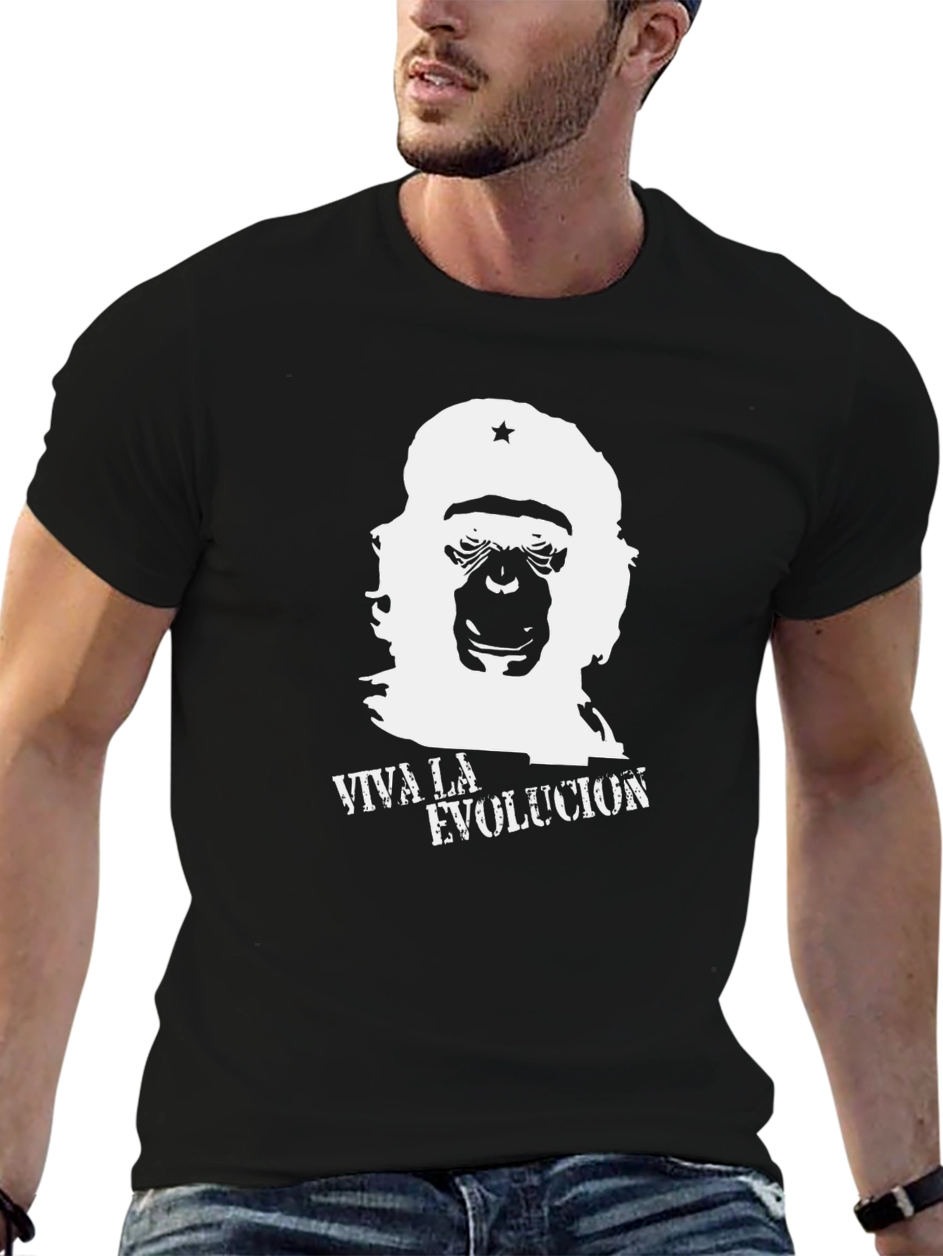 Viva La Evolucion Black Graphic Tee