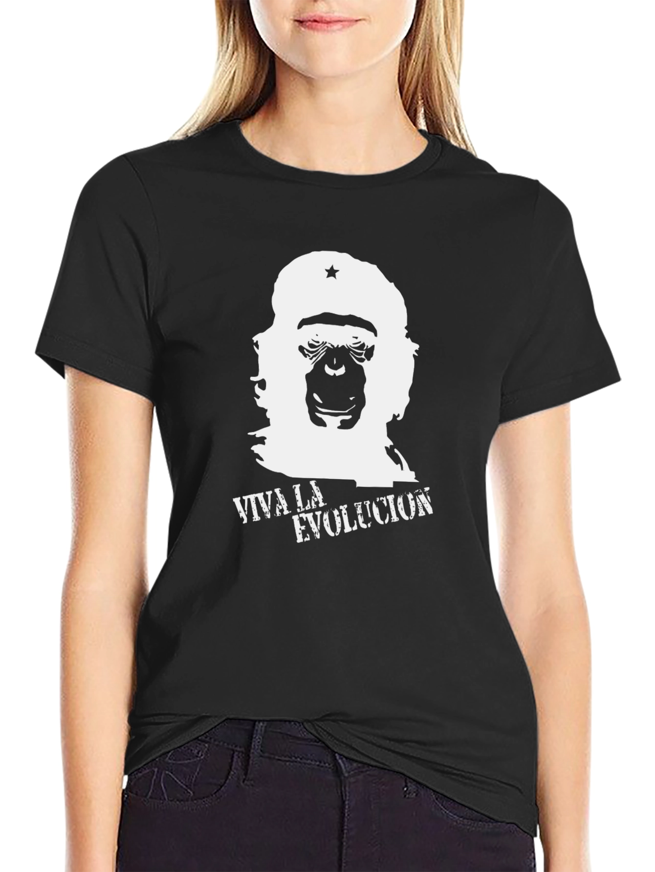 Viva La Evolucion Black Graphic Tee
