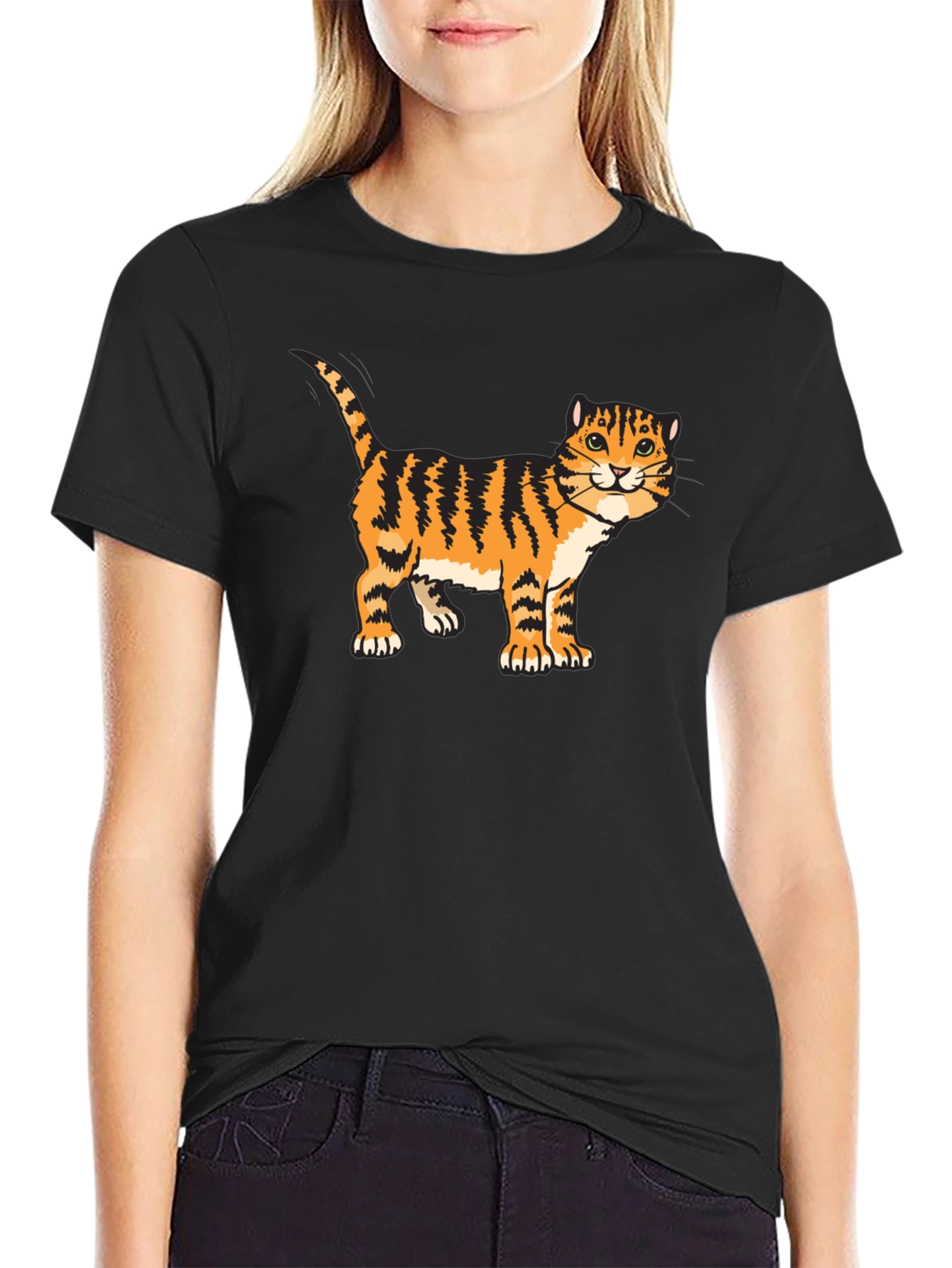 Tiger Cat Graphic Tee - Cool Animal Lover Shirt