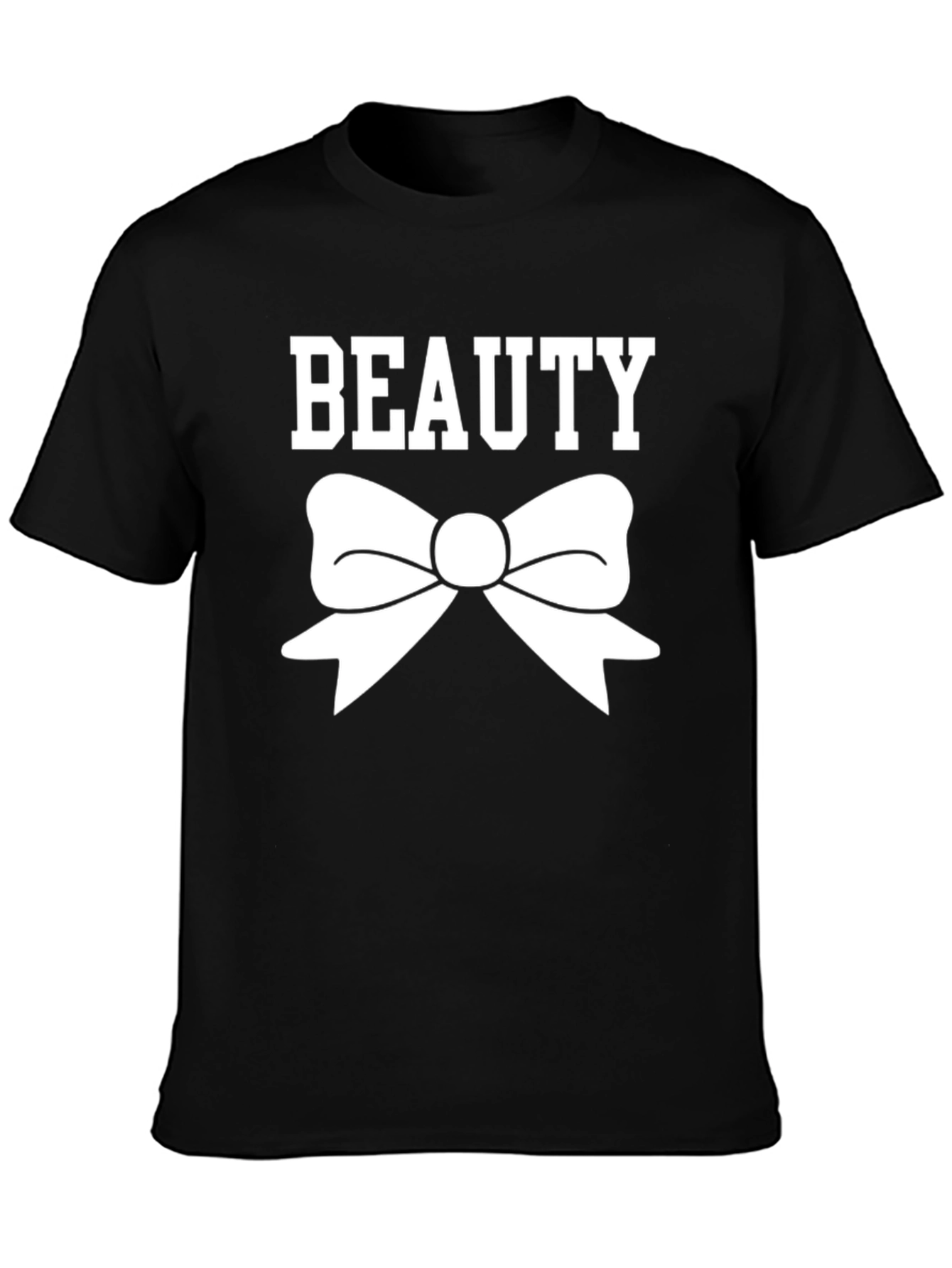 Beauty Bow Graphic T-Shirt - Black Cotton Tee