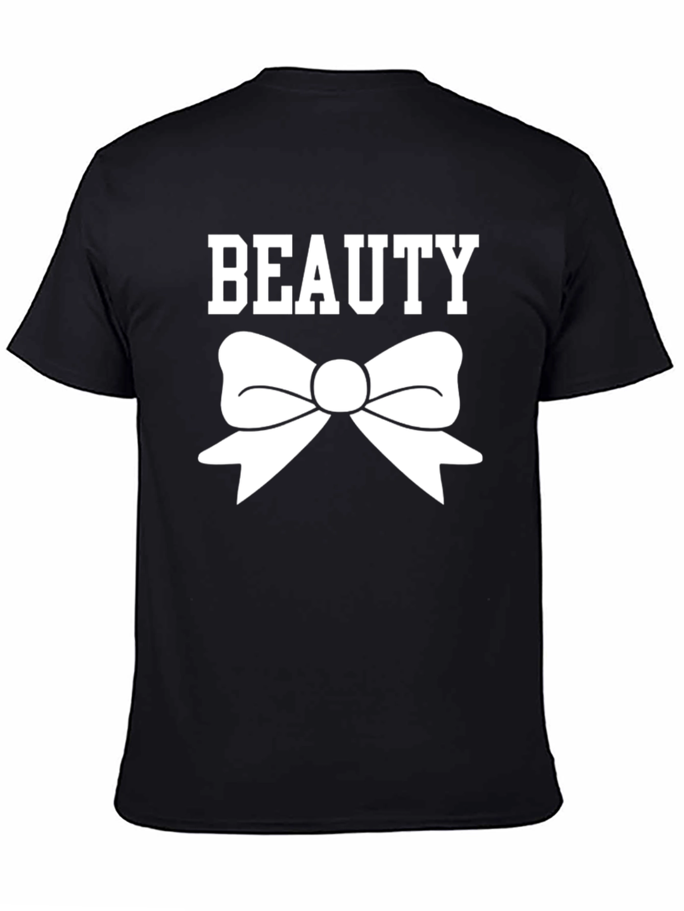 Beauty Bow Graphic T-Shirt - Black Cotton Tee