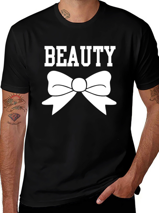 Beauty Bow Graphic T-Shirt - Black Cotton Tee