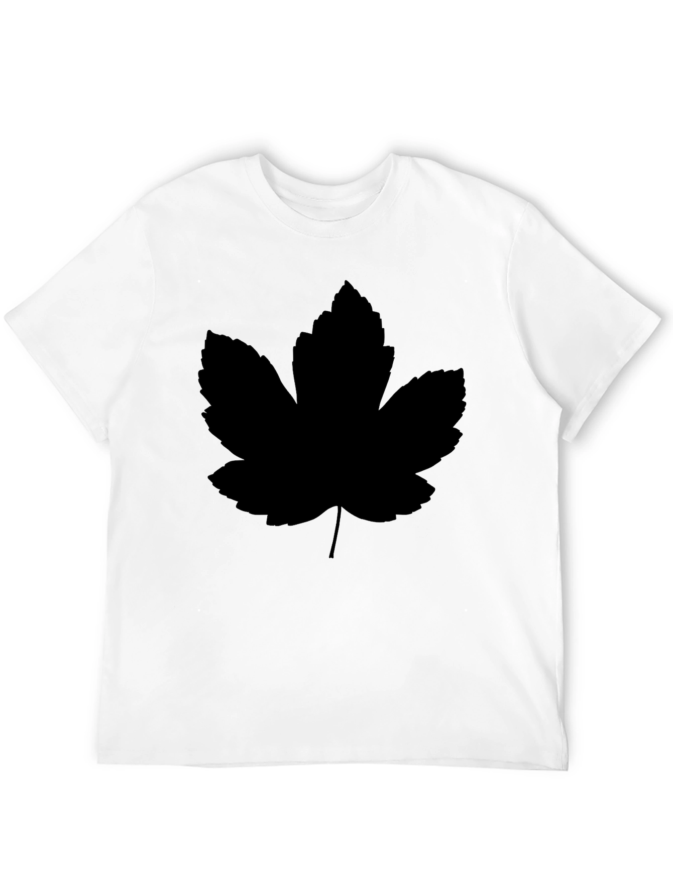 Black Leaf Graphic Tee - Modern Casual Style