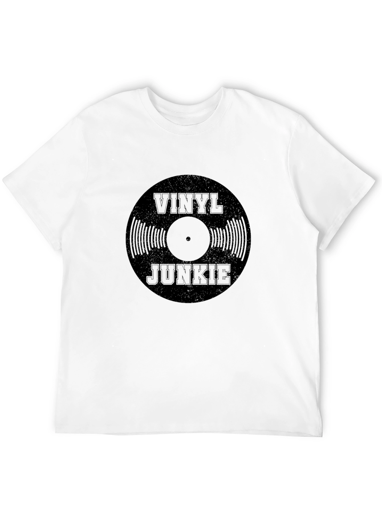 Vinyl Junkie Black Graphic T-Shirt