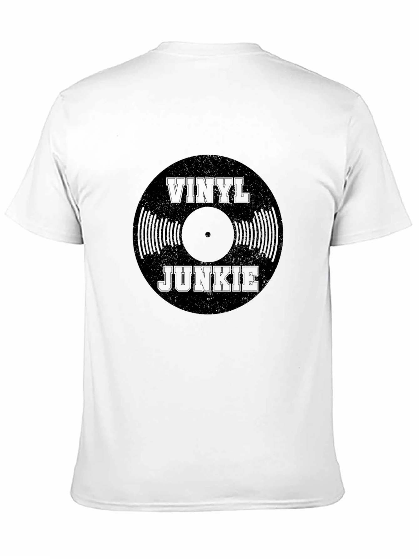 Vinyl Junkie Black Graphic T-Shirt