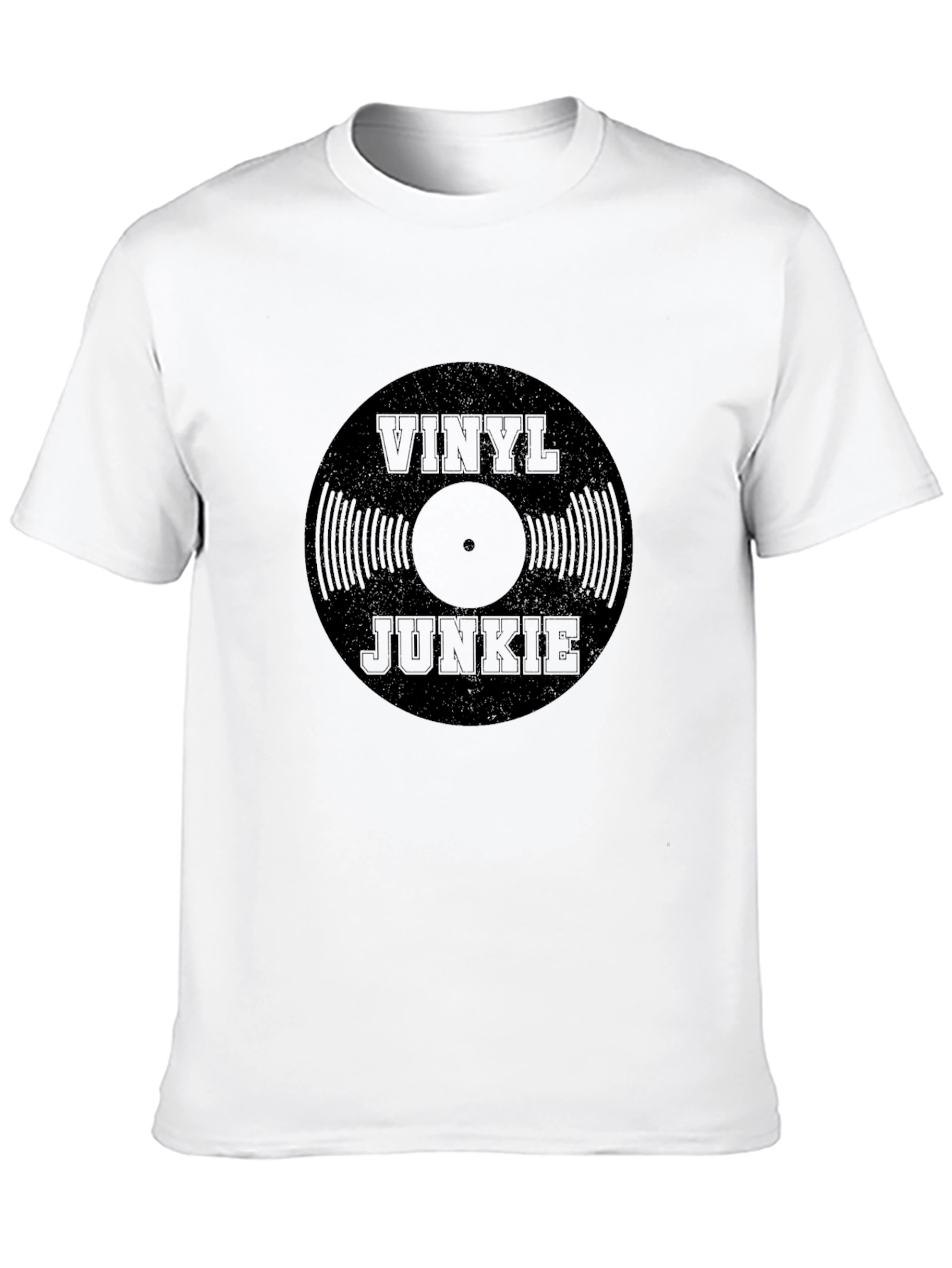 Vinyl Junkie Black Graphic T-Shirt