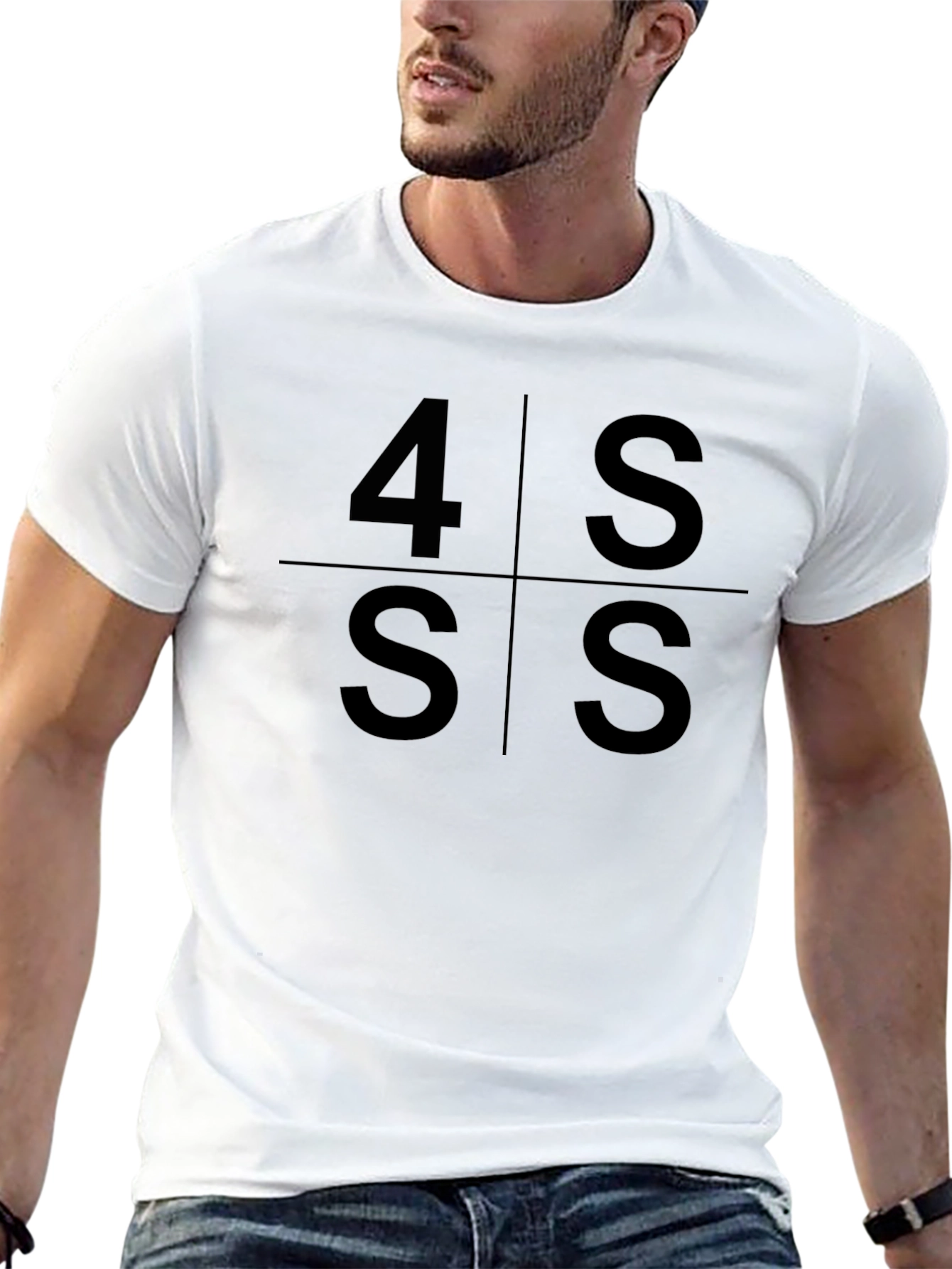 4 Ss Graphic T-Shirt - Black