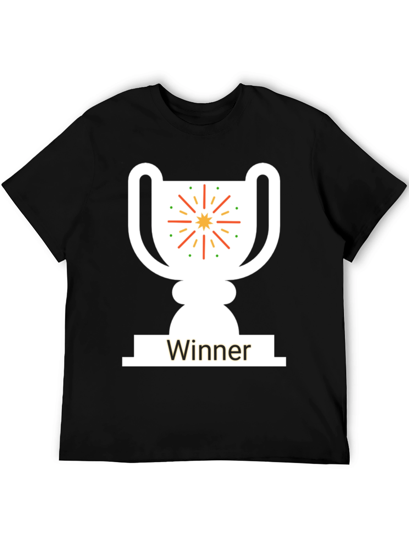 Winner Trophy Graphic T-Shirt - Black