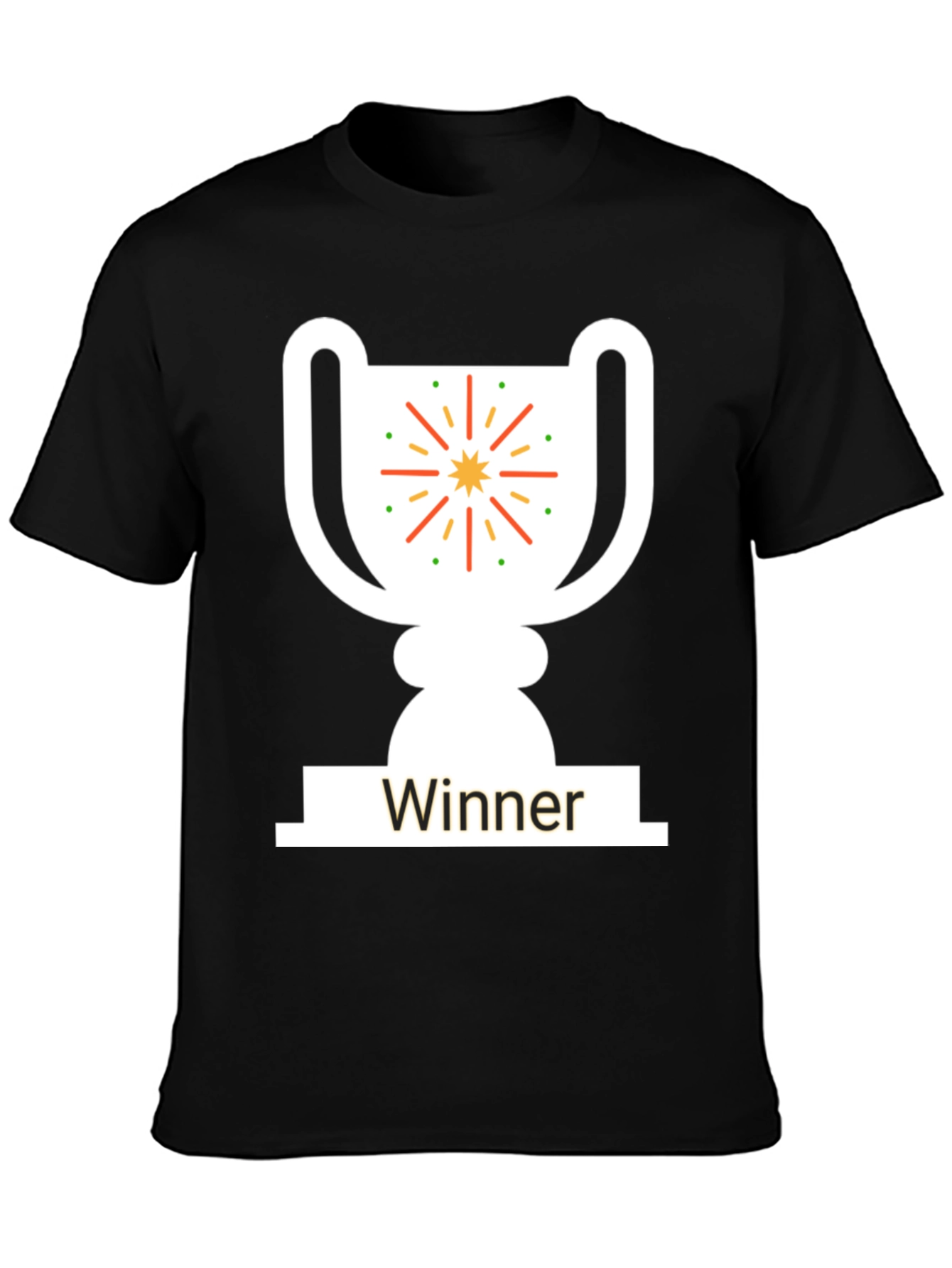 Winner Trophy Graphic T-Shirt - Black