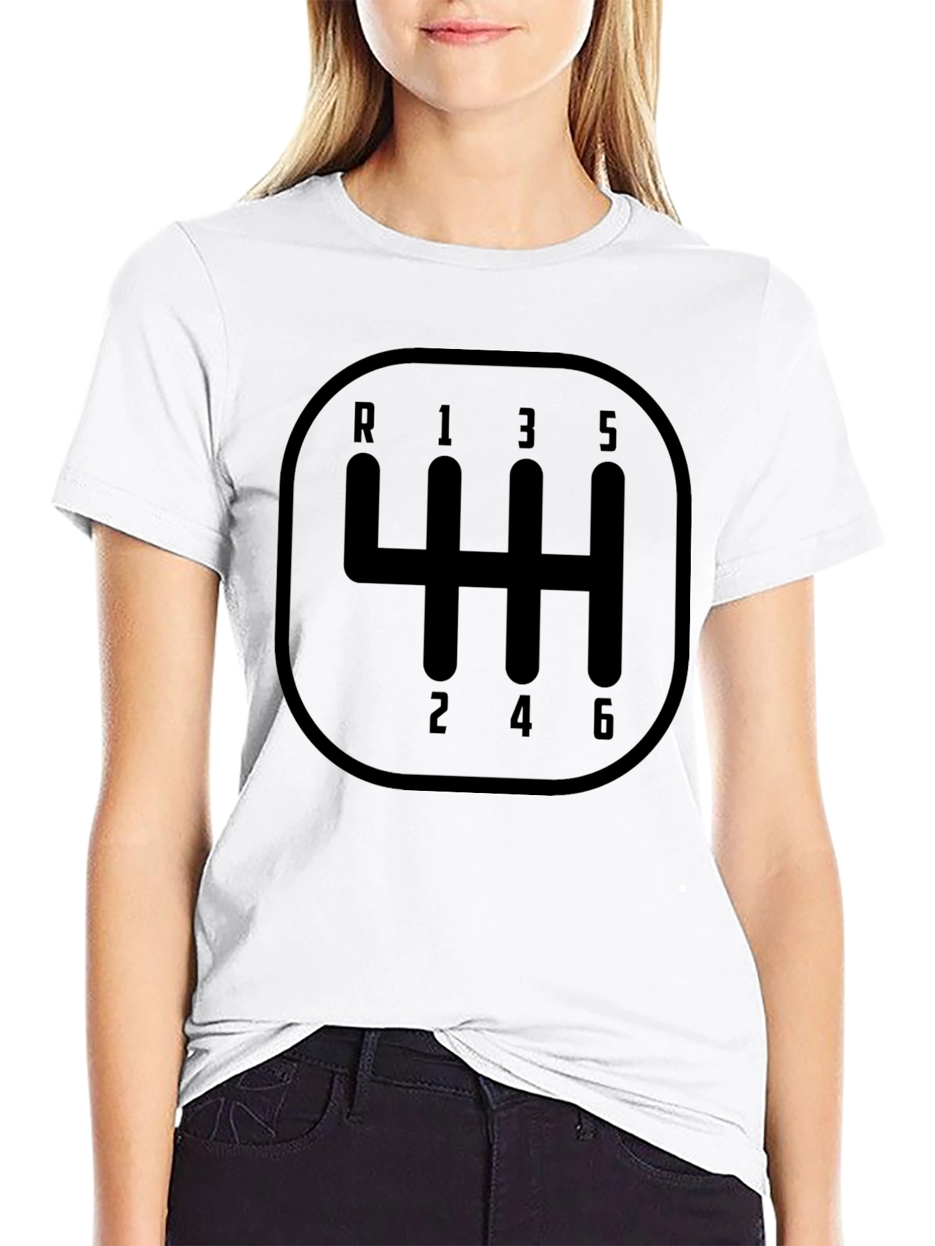 6-Speed Manual Gear Shift Pattern T-Shirt