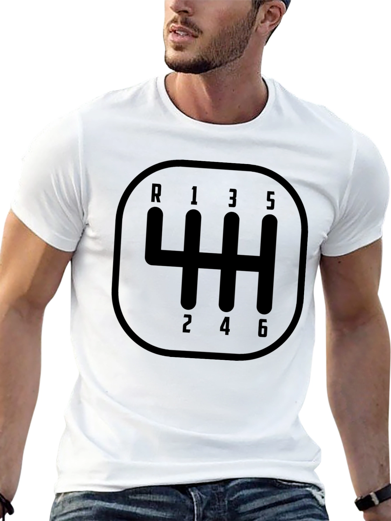 6-Speed Manual Gear Shift Pattern T-Shirt
