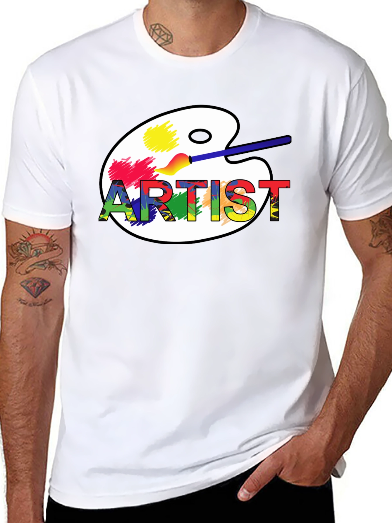 Artist Palette Graphic Tee - Creative Design Shirt