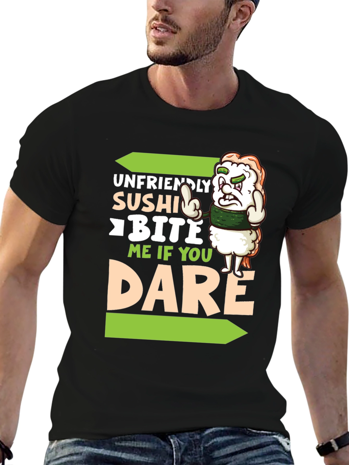 Unfriendly Sushi T-Shirt - Bite Me If You Dare!