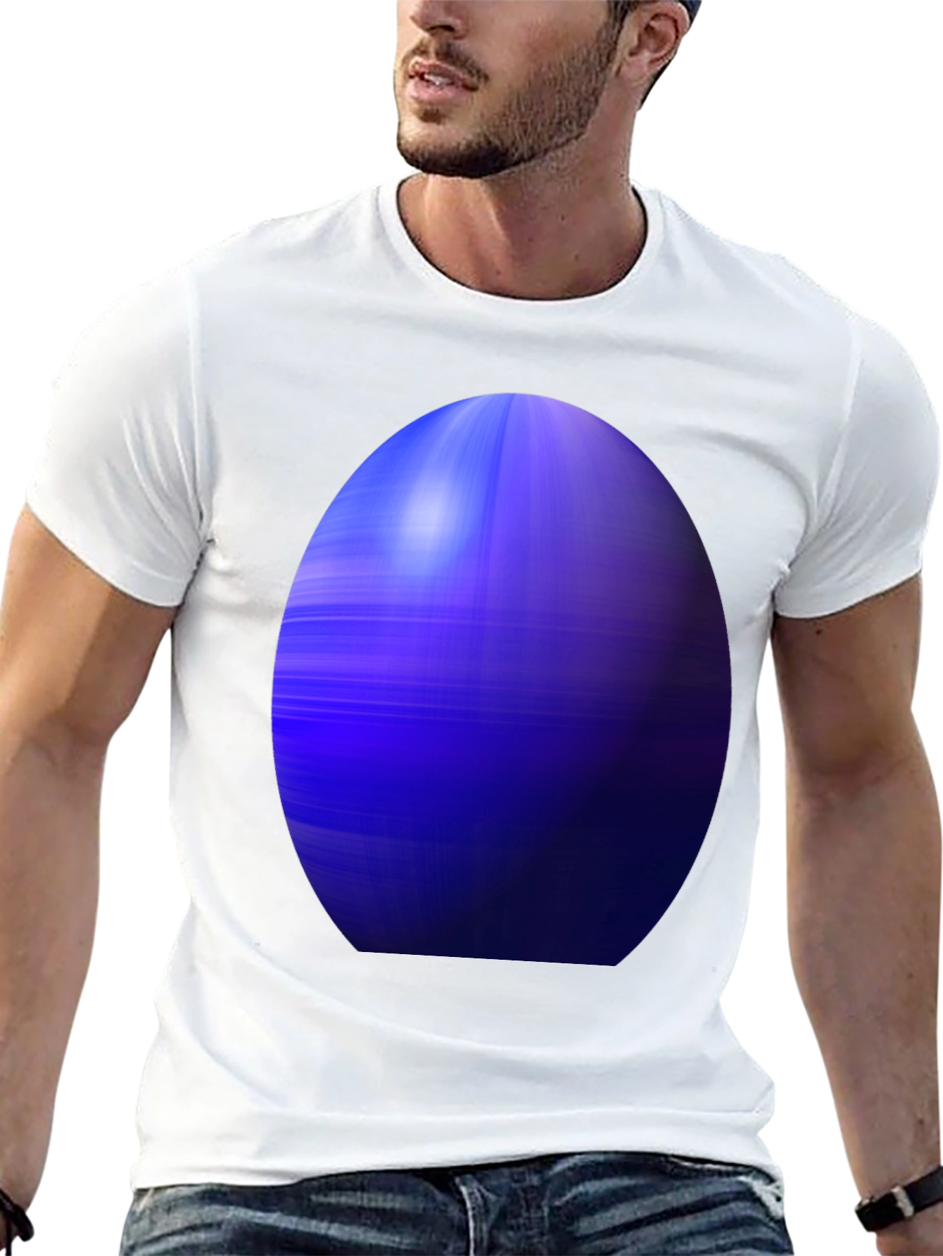 Abstract Blue Orb Graphic Tee