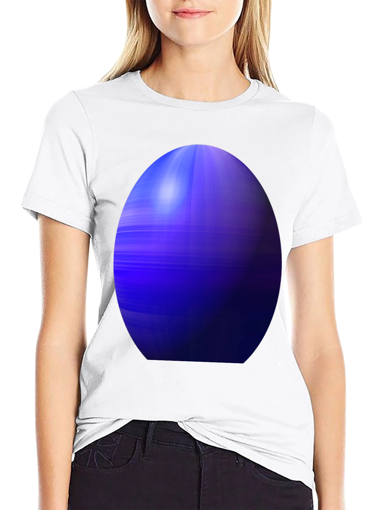 Abstract Blue Orb Graphic Tee