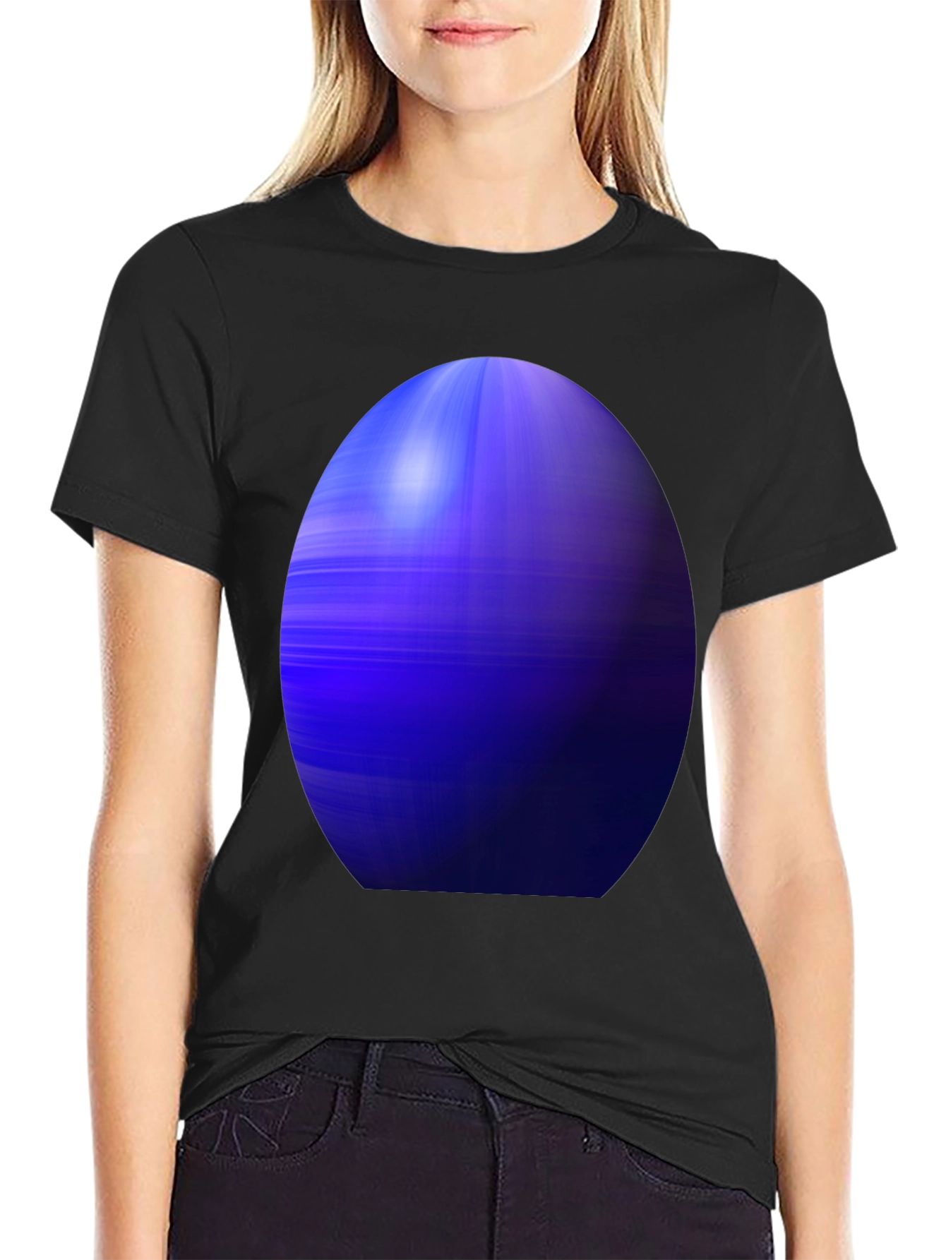 Abstract Blue Orb Graphic Tee