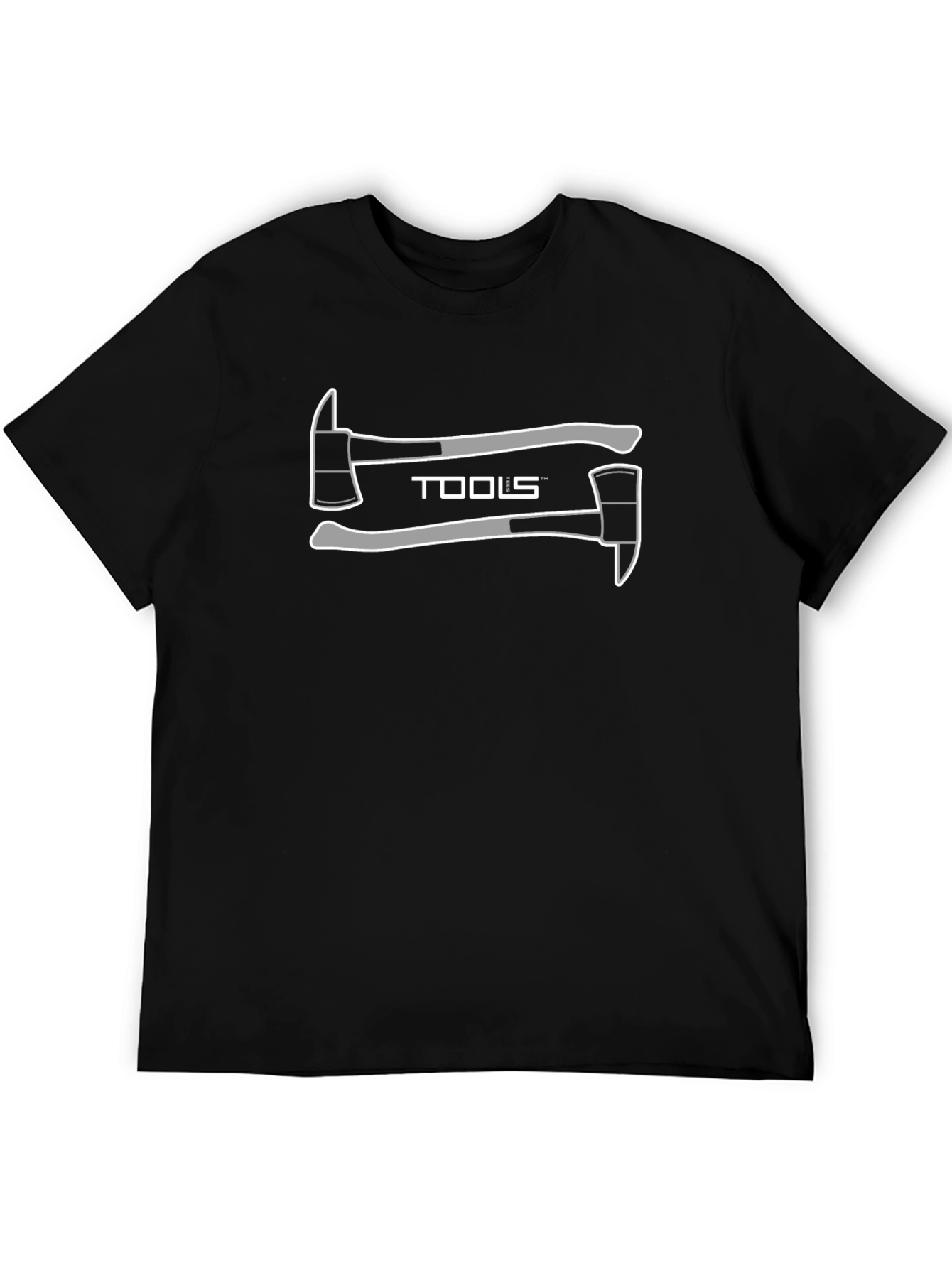 Tools Axe Graphic Tee - Black Cotton T-Shirt