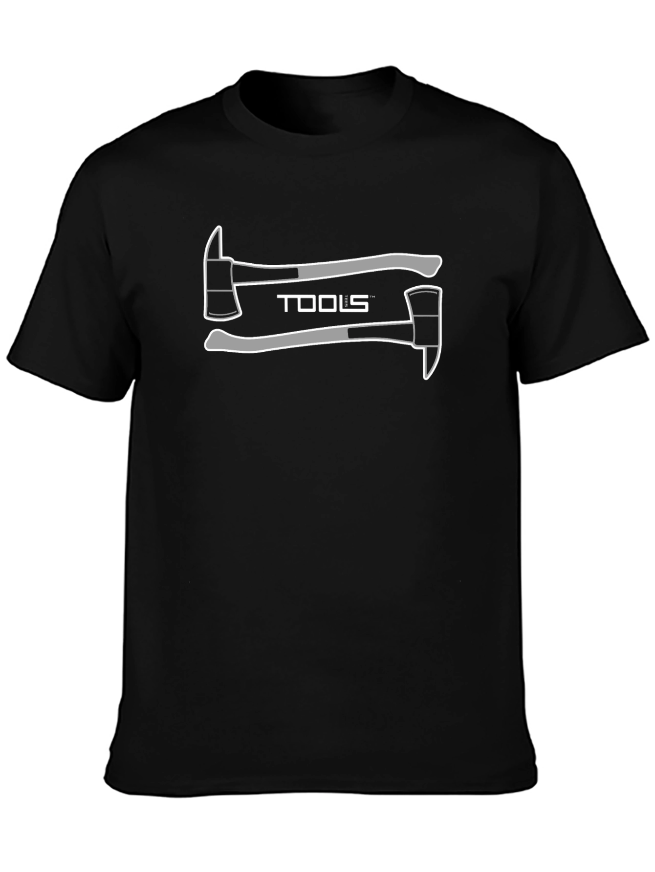 Tools Axe Graphic Tee - Black Cotton T-Shirt