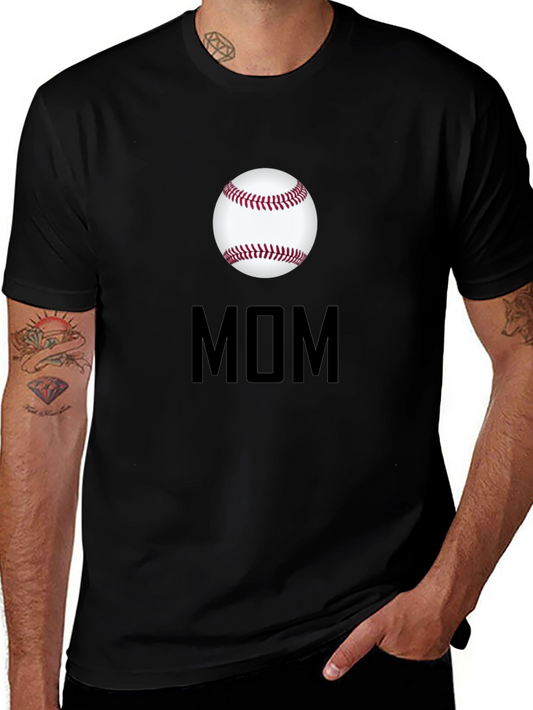 Baseball Mom Graphic T-Shirt - Sporty Casual Tee