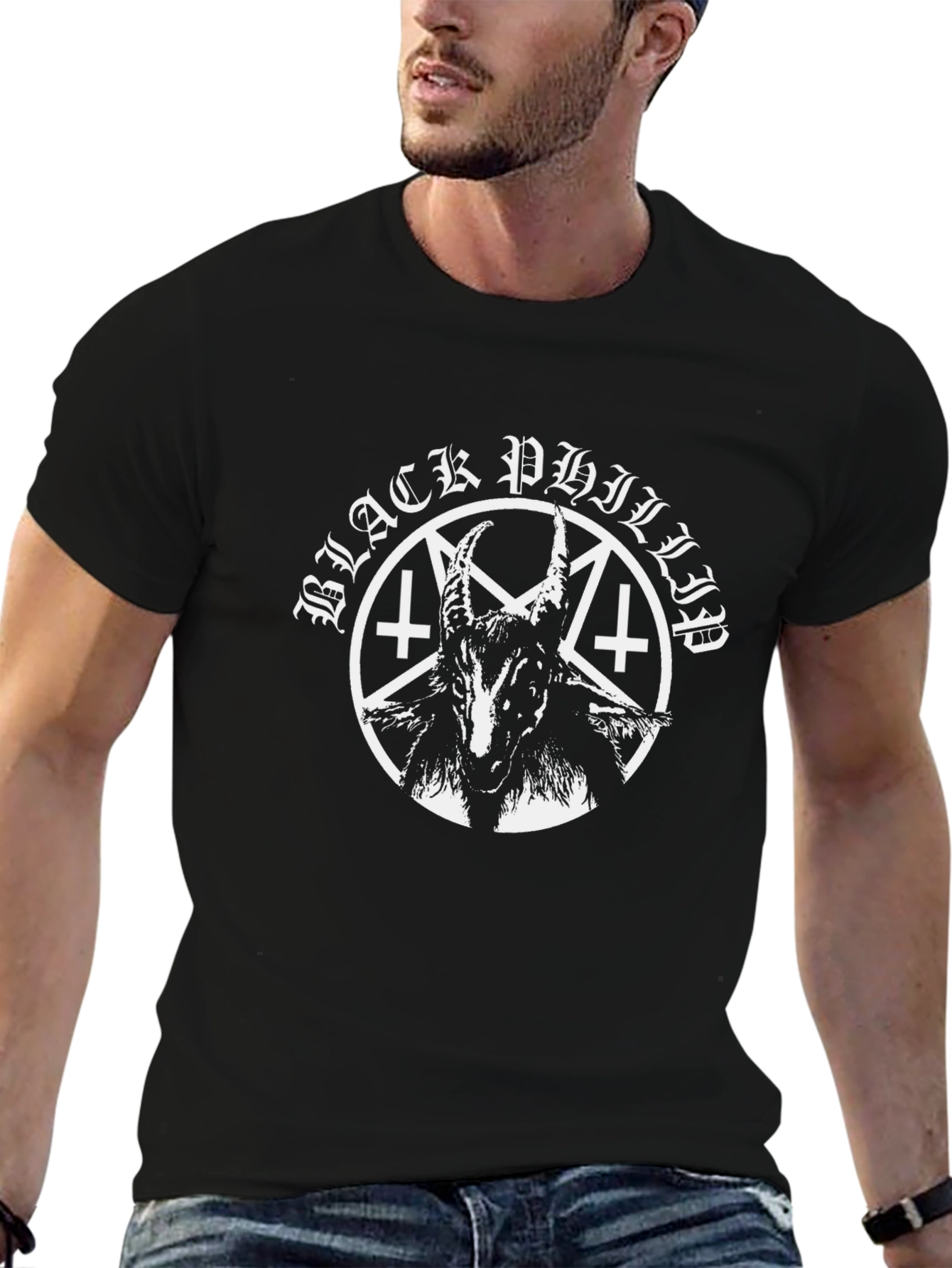 Black Phillip Goat Graphic T-Shirt - Black