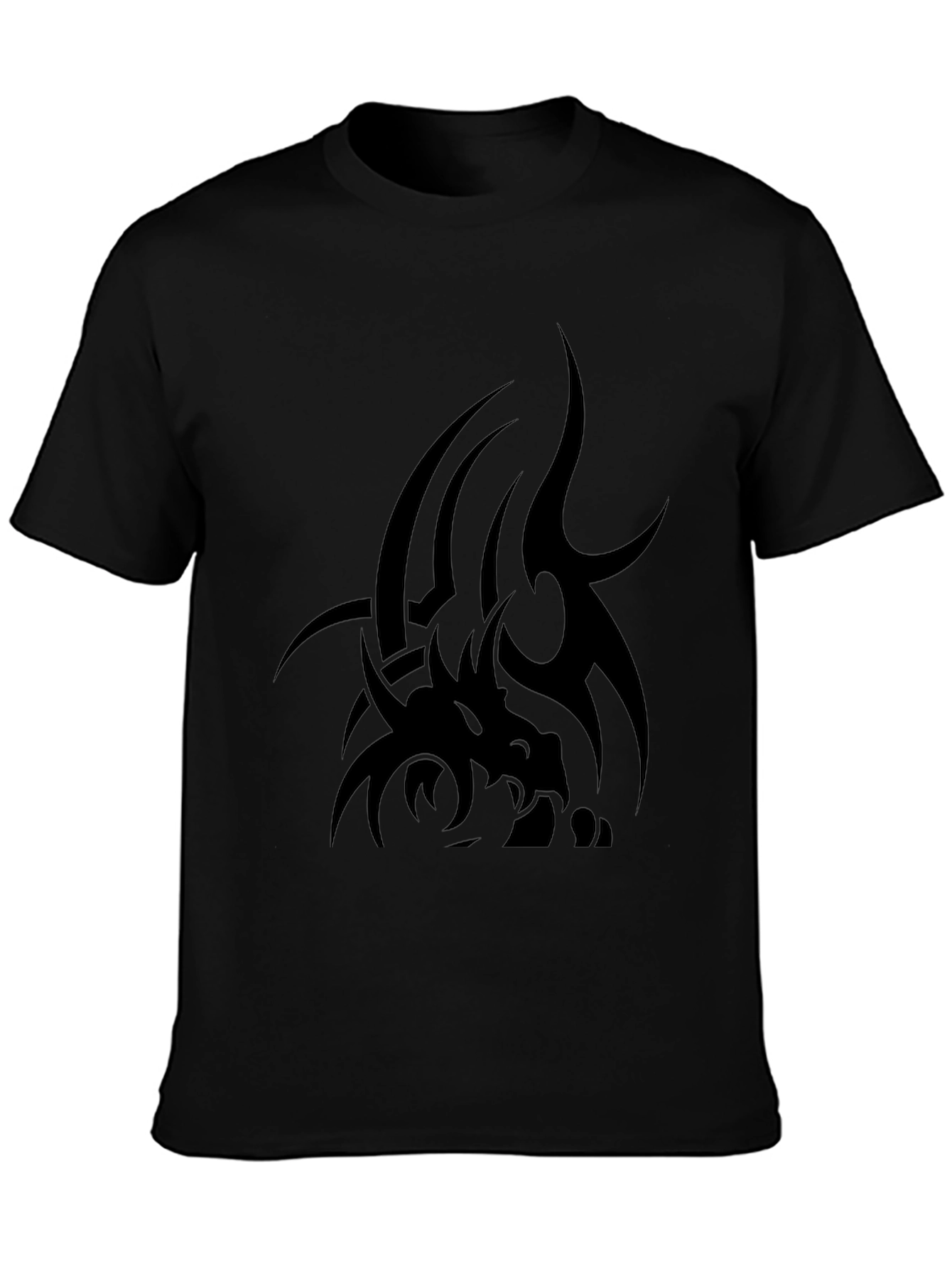 Black Tribal Dragon Graphic Tee