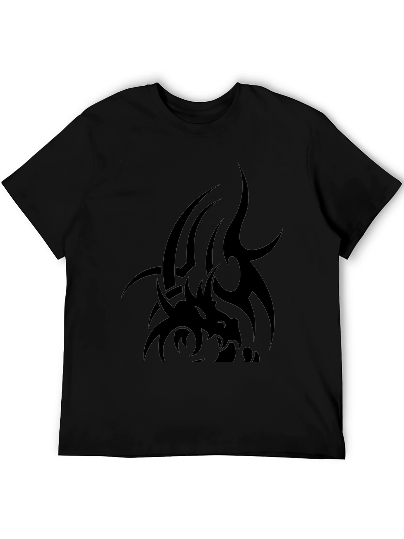 Black Tribal Dragon Graphic Tee