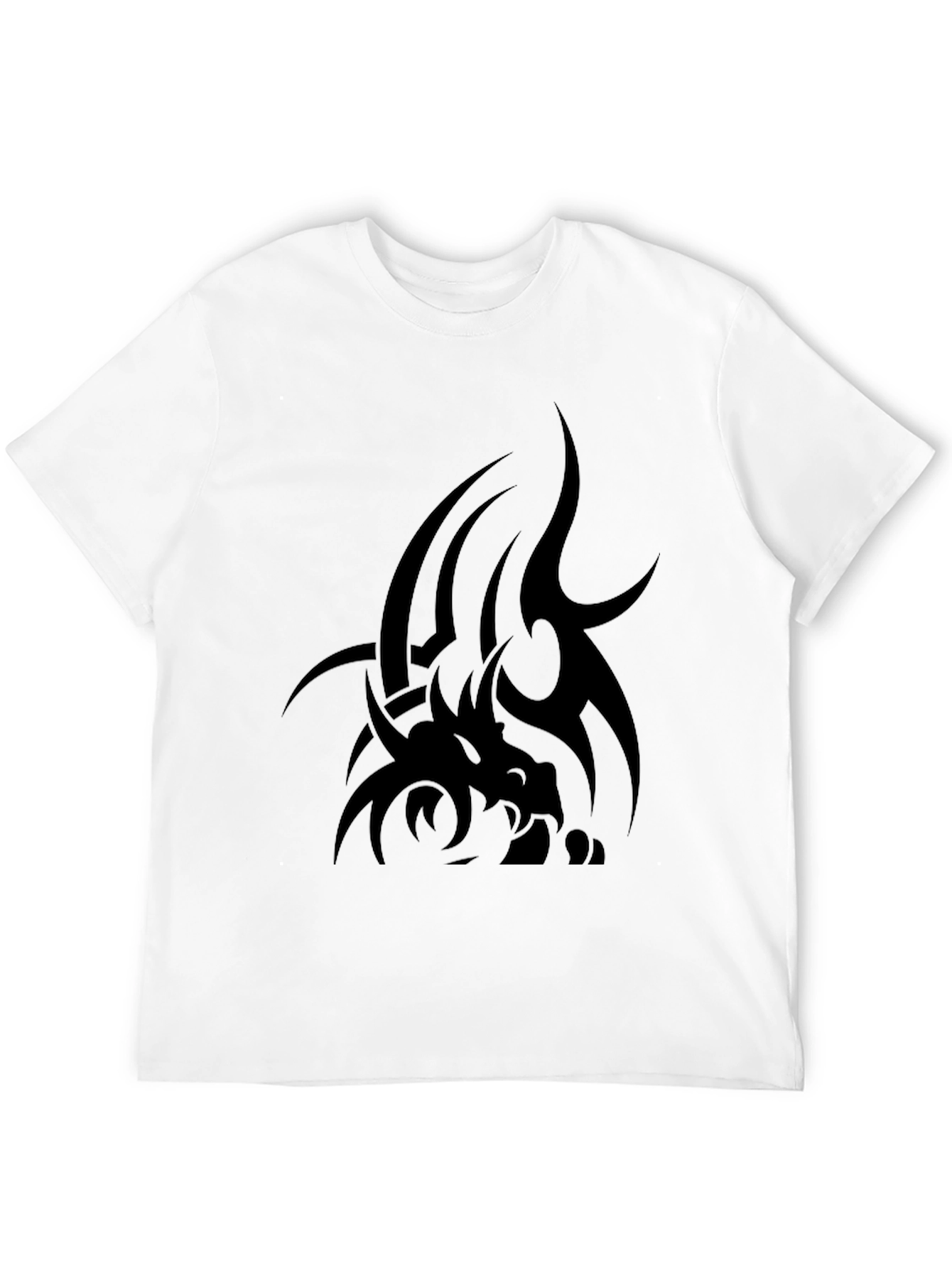 Black Tribal Dragon Graphic Tee