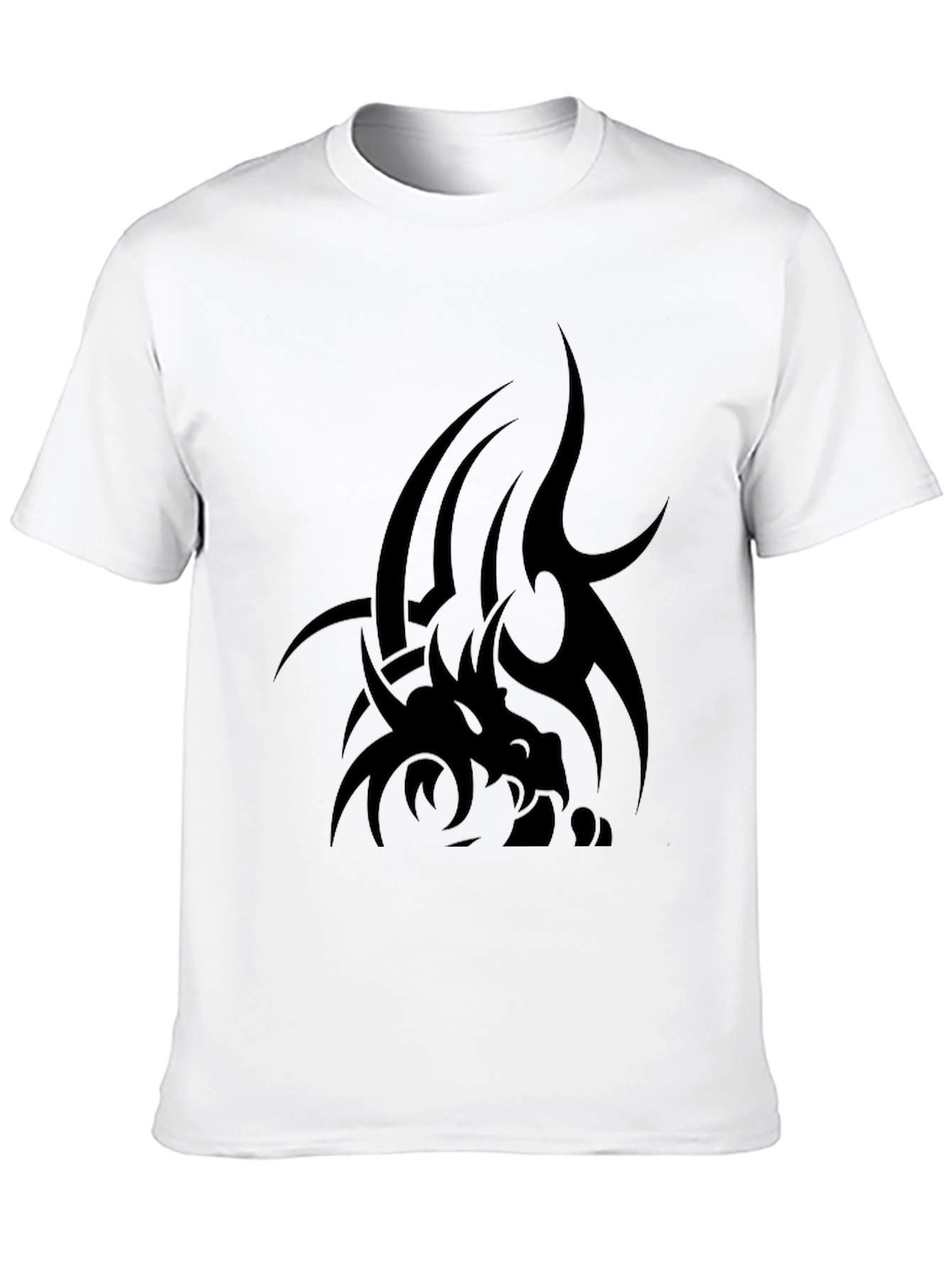 Black Tribal Dragon Graphic Tee