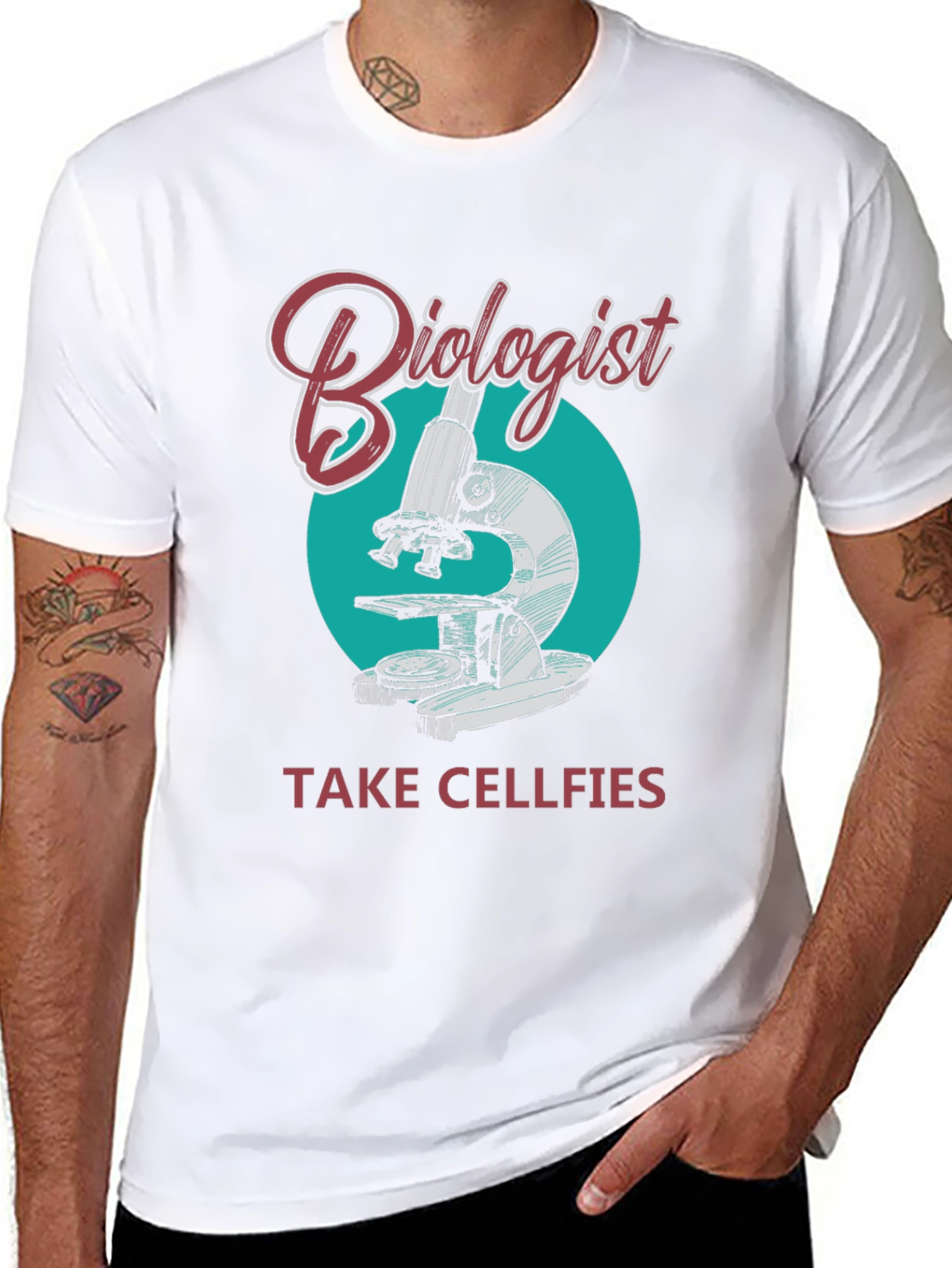 Biologist Take Cellfies Graphic T-Shirt