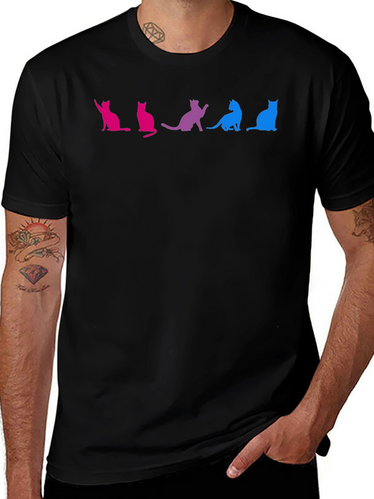 Bisexual Pride Cats Graphic T-Shirt