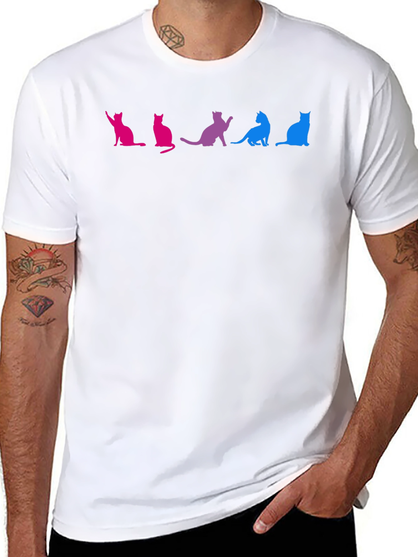 Bisexual Pride Cats Graphic T-Shirt