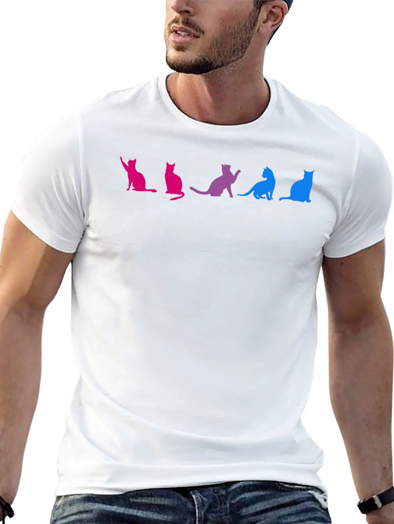 Bisexual Pride Cats Graphic T-Shirt