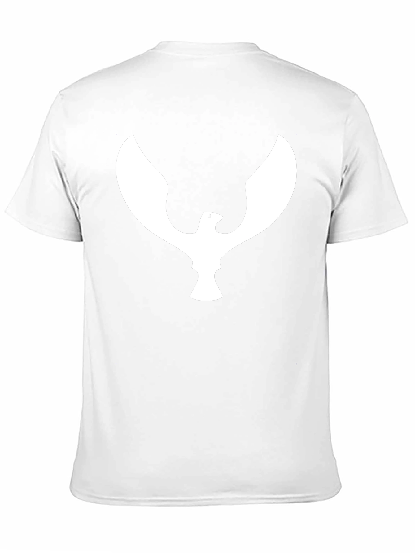 Black T-Shirt with White Eagle Graphic