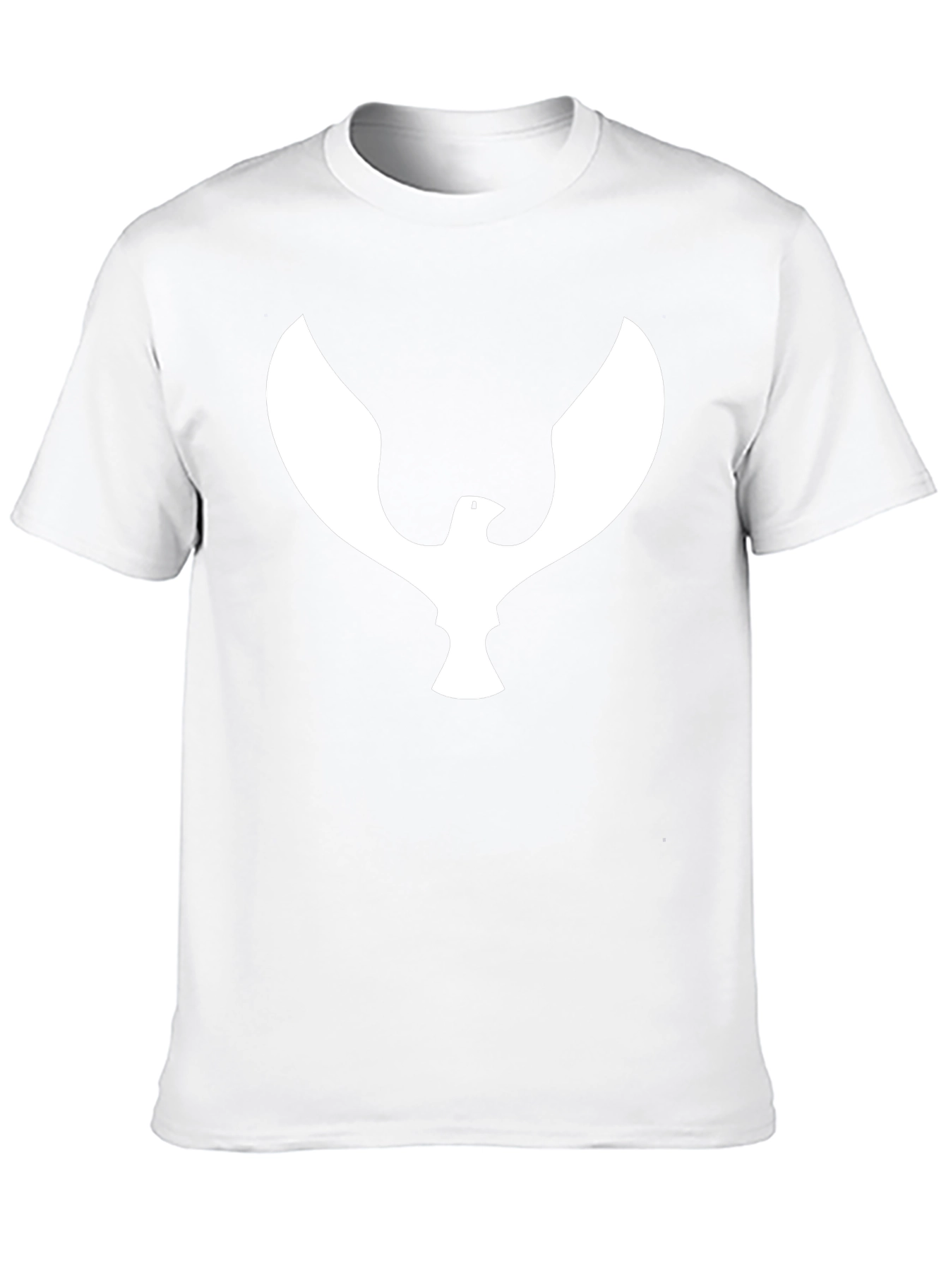 Black T-Shirt with White Eagle Graphic