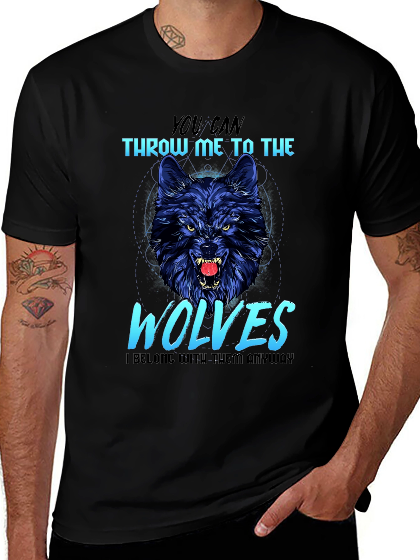 Wolf Graphic T-Shirt: Throw Me to The Wolves