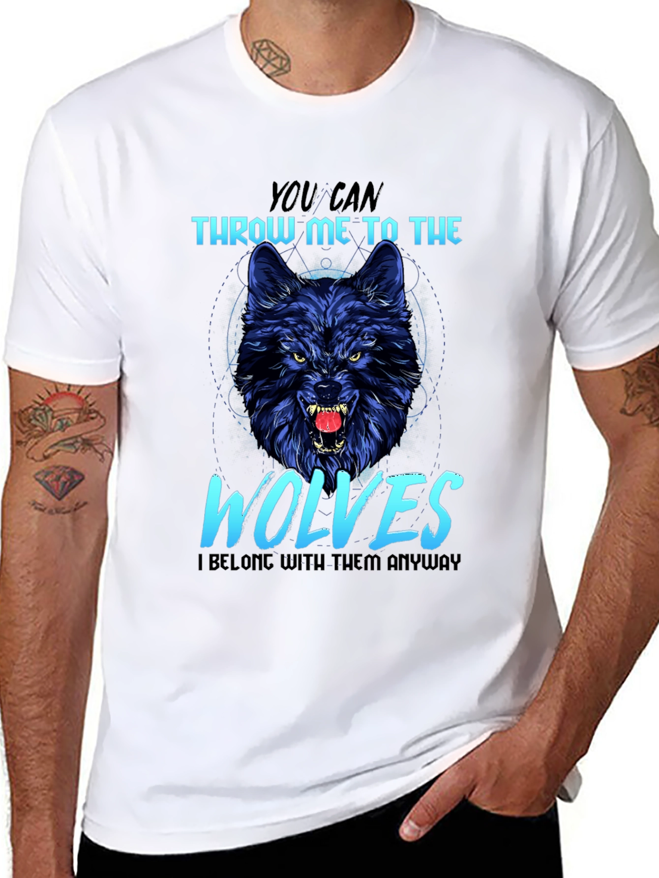 Wolf Graphic T-Shirt: Throw Me to The Wolves